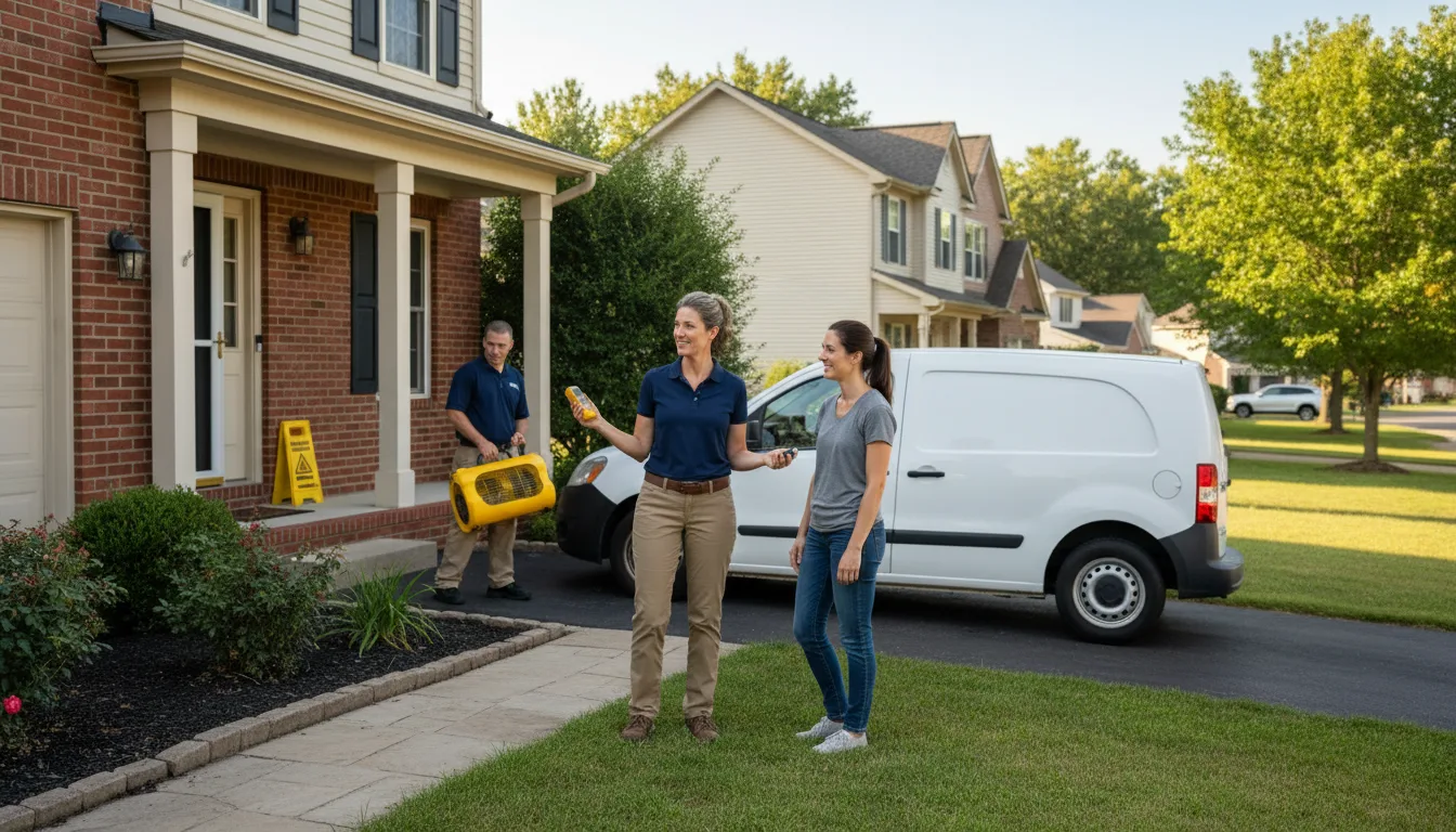 Residential water damage restoration in Sawyerville, IL